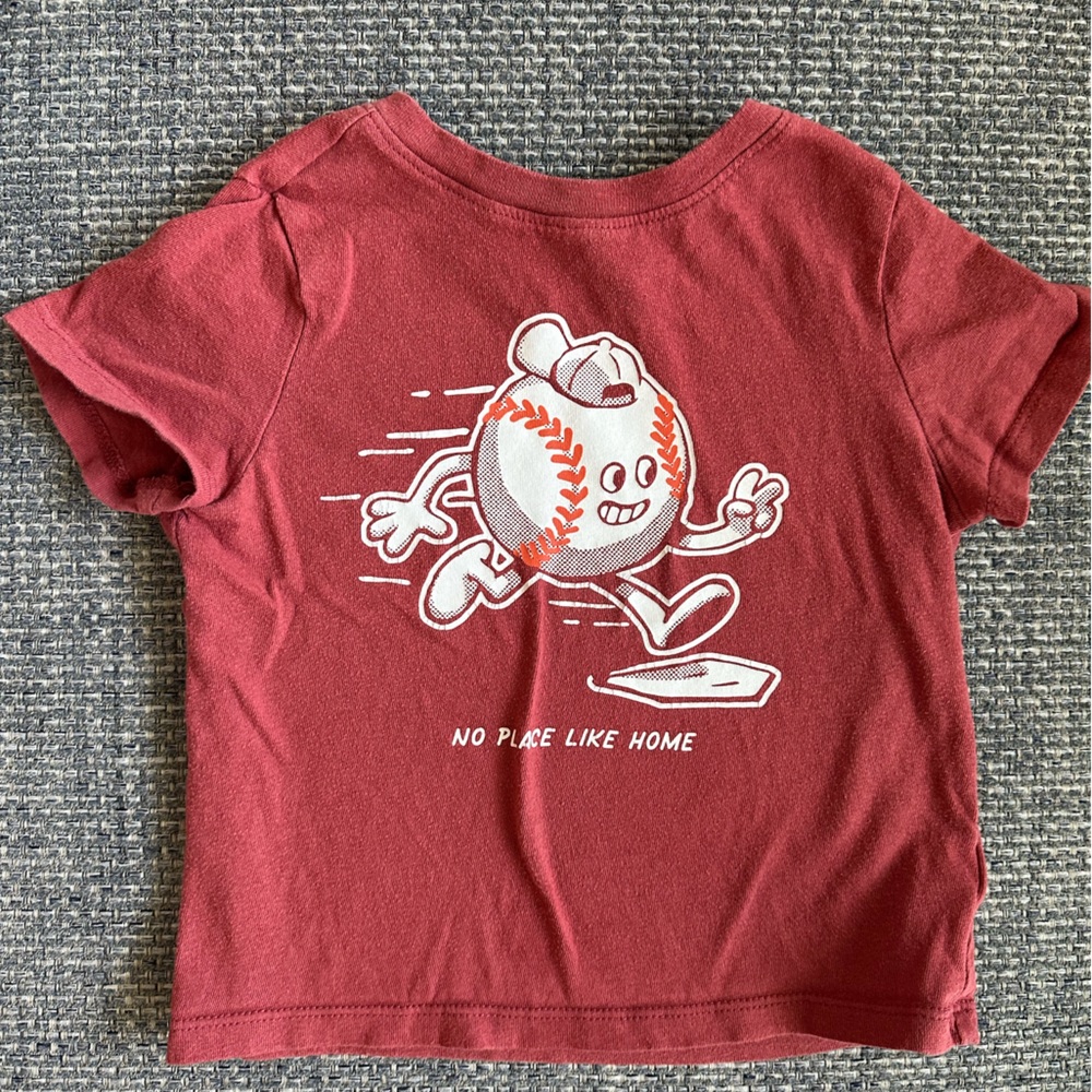 5/$25 Old Navy Baseball Tee Toddler 2T Red No Place Like Home Graphic Shirt